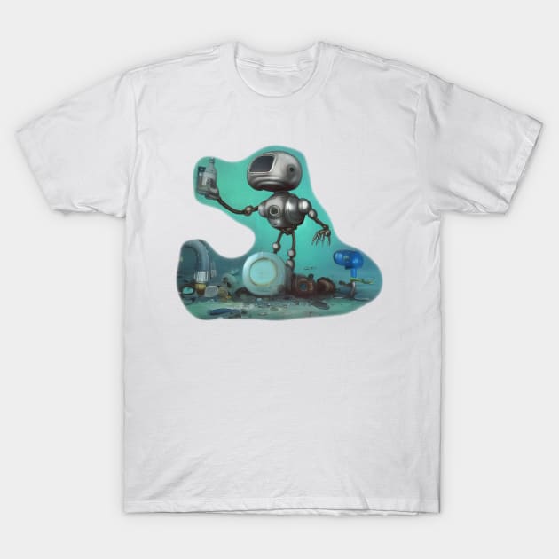 Robot cleaning the ocean: Bob T-Shirt by Dendros-Studio